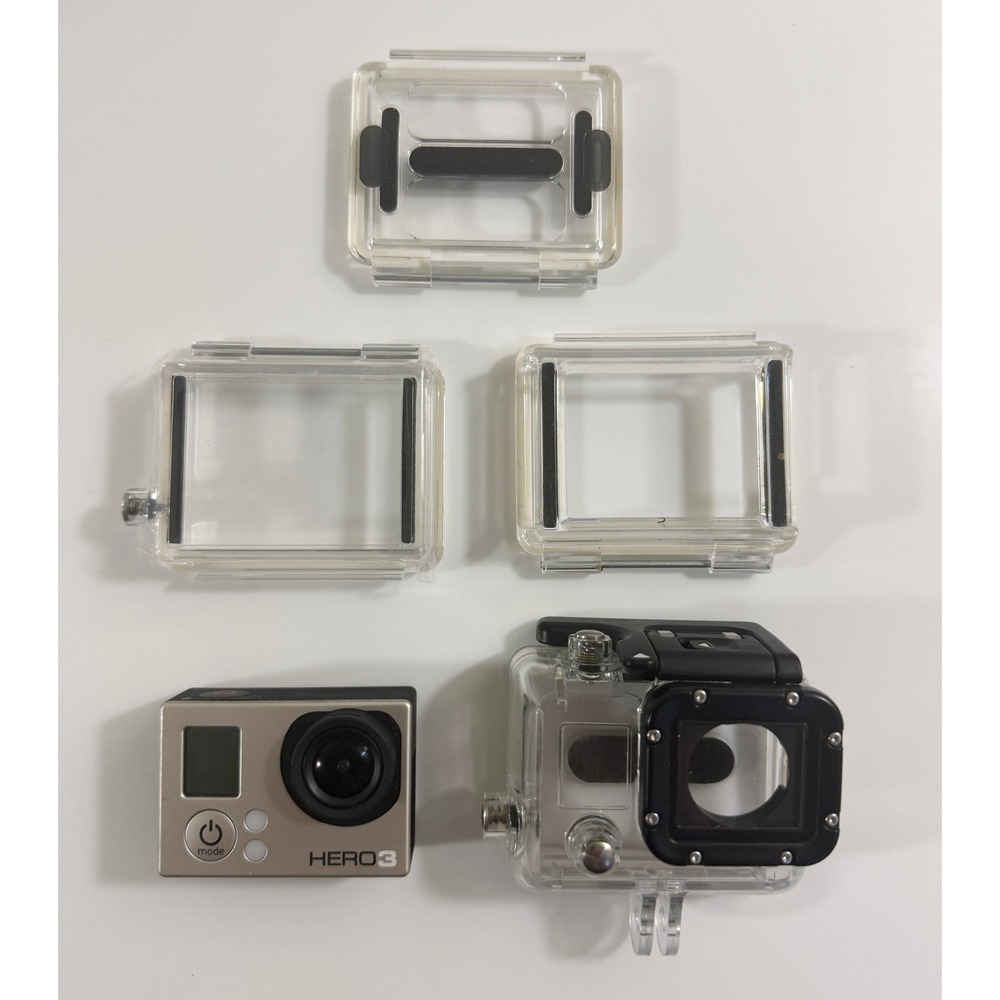 GoPro Hero 3 Action Camera Silver Waterproof Housing Bundle SEE DESCRIPTION